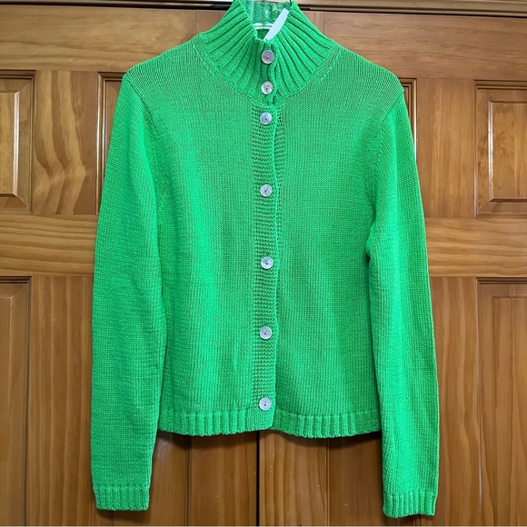 Lilly Pulitzer Sweaters - Lilly Pulitzer Vintage Green Cardigan Size Large NWT